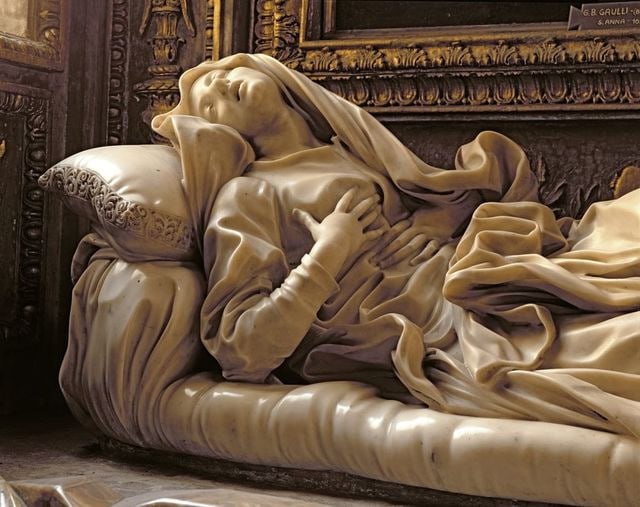 “Blessed Ludovica Albertoni”, marble - Gian Lorenzo Bernini (1674)